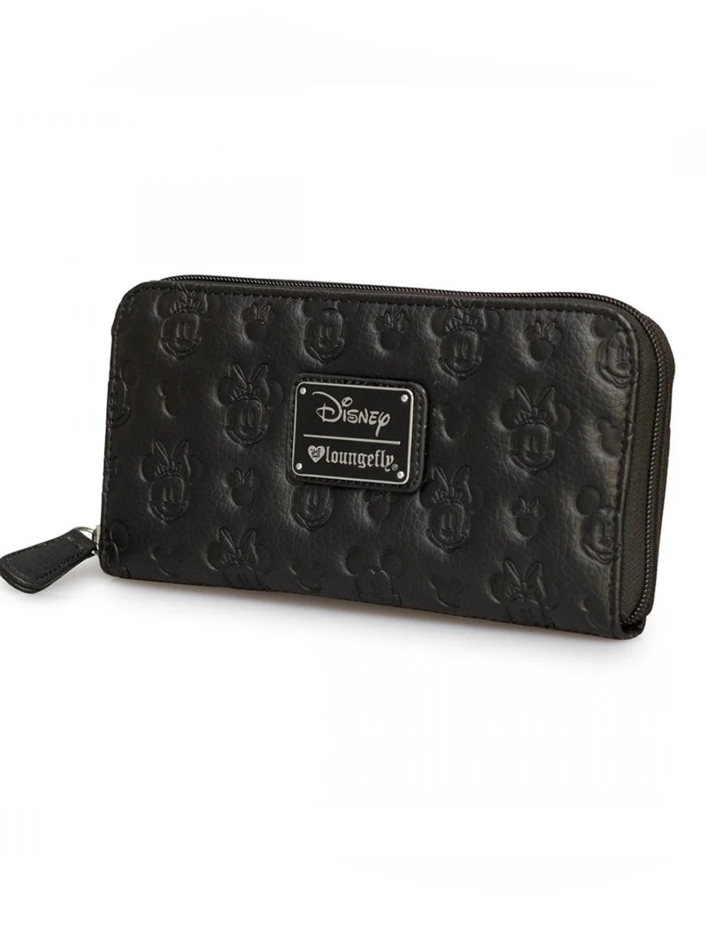 Disney x Loungefly Mickey And Minnie Black Embossed Wallet